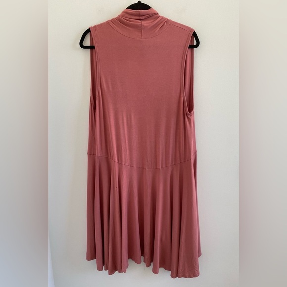 Agnes & Dora Mauve Sleeveless Cascade Vest Duster Lagenlook Cardigan Size Large - Picture 7 of 11